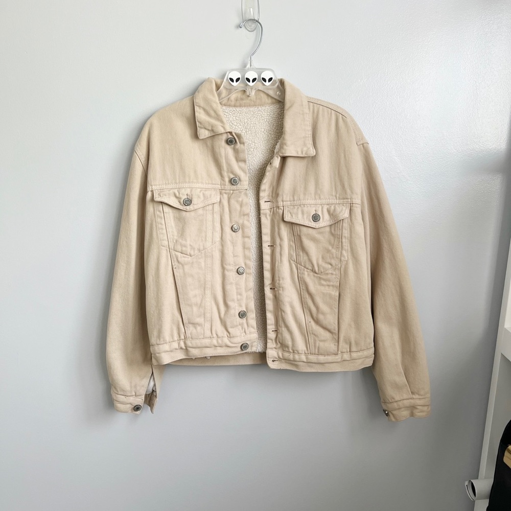 brandy melville tan sherpa coat